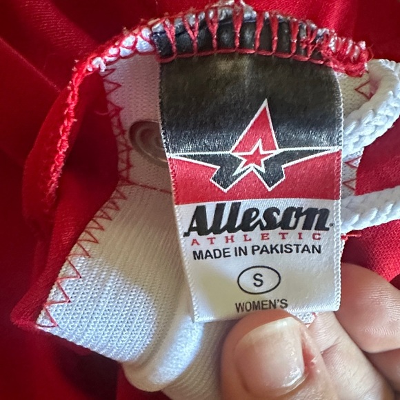 Vibrant Red Women's softball pants - Picture 2 of 3